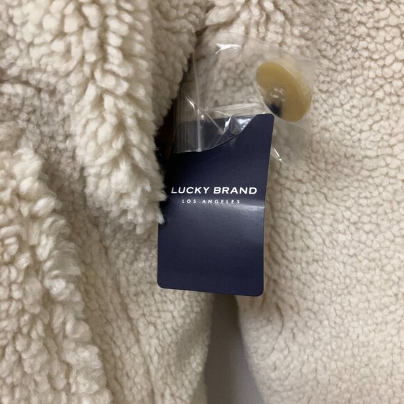Lucky Brand Jacket Trucker Sherpa Teddy Jacket Fully Lined Oversized NEW - Picture 4 of 12